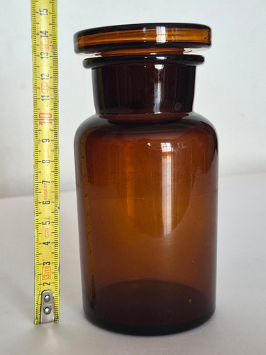 Vaso farmacia vetro ambrato - vaso,