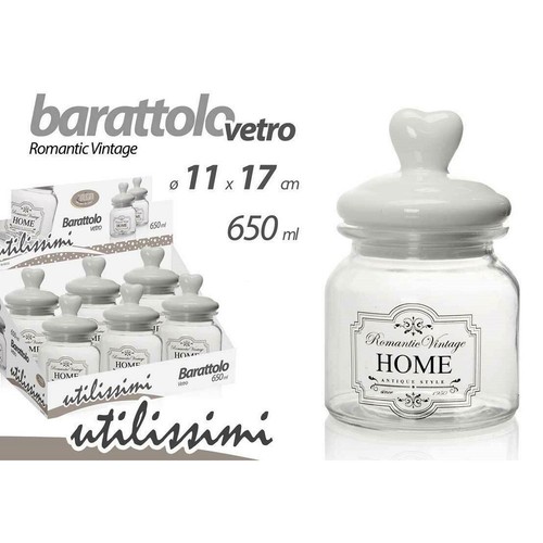 Barattolo contenitore vetro - barattolo, in